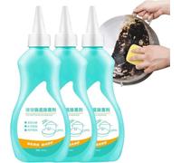 Limpiador en gel para fondos de utensilios de cocina, limpiador de escamas negras para fondos de ollas, limpiador en gel mágico para ollas y grasa rebelde