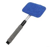 Limpiador ergonómico de coche con cabezal giratorio y raspador de hielo desmontable para acabado de rayas