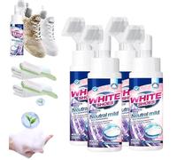 Limpiador Espumoso Sin Enjuague - Aclara Y Blanquea Zapatos Instantáneamente, Limpiadores Espumosos Multisuperficie Sin Enjuague, Agente De Limpieza Seca Portátil Sin Agua (1, 4PCS)