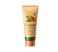 Limpiador Exfoliante con Papaya 100g, Potente pero Suave, Adsorbe las Impurezas de los Poros y Genera una Espuma Cremosa Instantánea, Después del Lavado, la Piel Queda Suave, Elástica