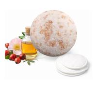 Limpiador facial sólido con rosa mosqueta - Jabón cara sin SLS ni SCI, jabón facial hidratante y calmante - Apto para uso diario - Artesanal, ecológico, hecho en España - 65 g (Rosa Mosqueta)