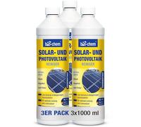 Limpiador fotovoltaico solar y fotovoltaico Biochem - 3 x 1000 ml concentrado - diluible hasta 1:20 - Profundo y respetuoso con el material - Fabricado en Alemania