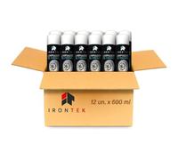 Limpiador Frenos Desengrasante - IRONTEK - 600 ml x12 | IT294 | Aerosol Profesional | Jet Potente | Secado Rápido | Elimina Grasa Hollín