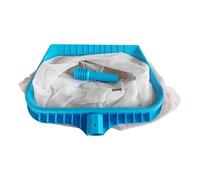 Limpiador frontal de agua multiuncional con red de nailon resistente y fijación de postes estándar para piscinas y estanques, red de piscina resistente