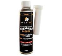 Limpiador Inyectores Diésel Concentrado 300ml - Irontek IT100 | Common Rail + Inyector-Bomba | Preventivo y Curativo | Reduce Emisiones ITV | Elimina Depósitos Carbonilla | Compatible FAP Turbo EGR |