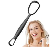 Limpiador lingual para adultos, raspador de lengua de acero inoxidable, raspador en forma de abanico, reduce el mal aliento, mejora la higiene bucal herramienta de cuidado para familias