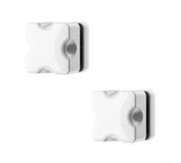 Limpiador magnético de acuario para peceras de vidrio, 5-12 mm de grosor, cepillo de limpieza con cerdas duras y suaves, juego de 2 unidades para acuarios pequeños de hasta 10 galones (blanco)