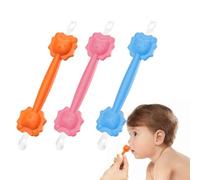 Limpiador nasal para bebés, aspirador nasal para bebés, bastoncillo de limpieza de oídos y nariz de doble cabezal para niños, manual con repuestos suaves, ayuda a despejar la nariz congestionada