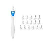 Limpiador Oidos Adultos,con 16 Suaves Flexibles 360 Grados Espiral Silicón,Quitar Cera Oidos,Kit De Limpieza De Oídos,Limpia Orejas Humano Para Niños y Adultos,Herramientas De Limpieza De Oídos