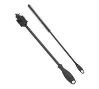 Limpiador Pajitas Cepillo Biberones, Cepillo Reutilizable Pajitas Cepillo Silicona Biberones Cepillo Limpiador Biberones Cepillo Limpieza Pajitas Extra Largo para Tarros Vidrio (Gris Oscuro)