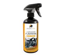 Limpiador Plásticos Interior Coche - IRONTEK - 500 ml | IT308 | Elimina Manchas y Polvo | Aroma Cítricos | Acabado Satinado | Fabricado en Francia