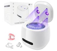 Limpiador por Ultrasonidos, Cubeta de Ultrasonidos, Limpiador de Canaletas Dentales, para Cepillos de Dientes,Prótesis Dentales, Aparatos de Ortodoncia y Retenedores