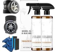 Limpiador potente en aerosol para ruedas y neumáticos, abrillantador integral para neumáticos de coche, limpiador multiusos de alta resistencia para exteriores, para todo tipo de neumáticos.