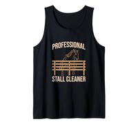 Limpiador profesional de puestos con cita para amantes de los caballos Camiseta sin Mangas