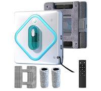 Limpiador robótico de ventanas de alta potencia de succión 3000-5000 Pa con tanques de agua duales, aplicación y control remoto, spray de agua de 3 vías, cepillo de rodillo doble y fregona para