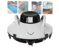 Limpiador robótico inalámbrico para piscinas, área máxima de limpieza de 100 m², autonomía de 180 minutos, soporta profundidades de agua de 0,5 a 2,5 m, capacidad de ascenso de 25°, aspiradora para