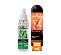 Limpiador spray higienizante de accesorios íntimos con Árbol de Té + Gel Lubricante íntimo pareja efecto calor con Guaraná | Vegano y Sin Alcohol