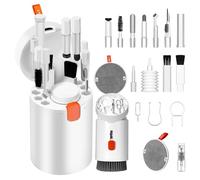 Limpiador Teclado 20 in 1 Kit Limpieza PC Multifuncional Portátil de Limpieza Accesorio Limpieza para AirPods, Kit Limpieza para Ordenador, Auriculares, Teléfonos, Cámaras, Pantalla