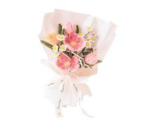 Limpiador Tuberías para Bricolaje Juego Limpiador Tuberías con Ramo Flores Cerezo Colorido con Hilo Verde para Manualidades, Papel Regalo, Cinta Regalo, Pegamento para Manualidades, Cinta Adhesiva