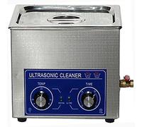 Limpiador ultrasónico, 1pc Limpiador ultrasónico de acero inoxidable Máquina de tanque de limpieza con calefacción con canasta(3L)