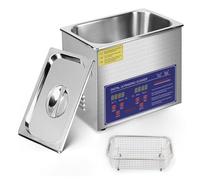 Limpiador ultrasónico de 3 litros para gafas, joyas; limpiador sónico con calentamiento digital a 40 kHz y 120 W, con temporizador, para el hogar, talleres de herramientas y laboratorios
