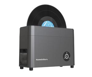 Limpiador Ultrasónico de Discos de Vinilo HumminGuru - Máquina de Limpieza Ultrasónica de Vinilos de 40 kHz con Secado Automático, Garantía de 1 Año (HG01 Gris Oscuro, 12 Pulgadas)