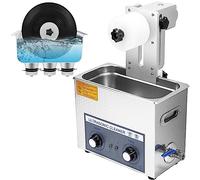 Limpiador ultrasónico de discos de vinilo, máquina de limpieza LP de doble cara de 6 L con rotación automática, temporizador de 0 a 30 minutos, 220 V, 4 piezas