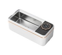 Limpiador ultrasónico de joyas, limpiador ultrasónico profesional mejorado de 55 KHz para lentes, anillos, retenedores, dentaduras postizas, con 6 modos de temporizador y tanque de acero inoxidable