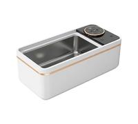 Limpiador ultrasónico de joyas - Temporizador compacto ajustable, máquina de limpieza de acero inoxidable de 450 ml, tanque multifunción | Eficiente collares, aretes, anillos, gafas, orejas