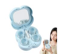 Limpiador ultrasónico de lentes, máquina automática de limpieza de lentes, limpiador inteligente de cuidado diario, estuche impermeable, accesorio de viaje para viajes de negocios, 3.35 x 3.35