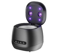 Limpiador ultrasónico de retención - 52 kHz removedor de suciedad de joyas | Máquina de limpieza de prótesis de alta frecuencia UV portátil para protectores bucales, alineadores, guardia nocturna