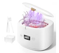 Limpiador ultrasónico de retenedores, 45 kHz, limpiador de retenedores sónicos, cápsulas de limpieza dental, 5 modos para prótesis, protector bucal, aparatos ortopédicos, cabezales de cepillo de