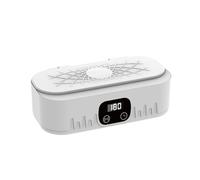 Limpiador Ultrasónico For Gafas, 400 Ml, De Alta Frecuencia 47 KHz, Baño Limpieza Por Ultrasonidos For Lavadora Joyas Super Efficiently Cleaning(White)