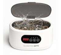Limpiador ultrasónico grande de 623.7 g - 48 kHz limpiador sónico automático con 5 modos de temporizador, 35 W potente - para anillos, retenedores, prótesis, lentes, plata, relojes, monedas y limpieza