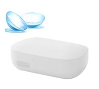Limpiador Ultrasónico Lentes De Contacto 4 Modos Temporizados y Cuidado de | Máquina limpiadora inalámbrica para lentillas En oficina, escuela, camping, Blanco A