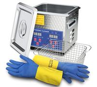 Limpiador ultrasónico Limpiador de partes calentadas 2L para carburadores Inyectores Pistolas Balas y latón Baño profesional de ultrasonidos Acero inoxidable con canasta de limpieza DAREFLOW