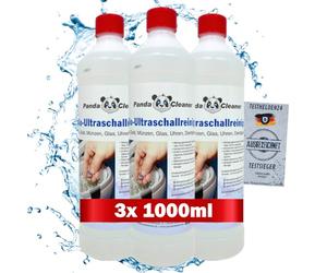 Limpiador ultrasónico PANDACLEANER® para baños de ultrasonidos: concentrado para gafas, joyas, productos dentales, oro, monedas, vidrio, relojes (a prueba de agua) y mucho más. | 3000ml