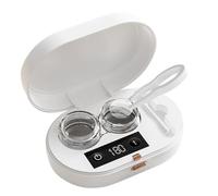 Limpiador ultrasónico para contacto, recargable por USB, portátil, dispositivo automático con espejo integrado, limpieza rápida, silenciosa, higienizante para uso doméstico, viaje, cuidado no