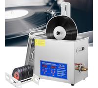 Limpiador ultrasónico para Discos de Vinilo, 6 litros, Limpia de 1 a 6 Discos automáticamente, sin dañar la Superficie, Sistema de Limpieza Profunda
