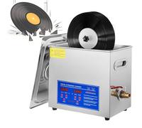 Limpiador ultrasónico para Discos de Vinilo con Temporizador Digital y Calentador. Máquina Profesional de 40 kHz para la reparación de Herramientas.