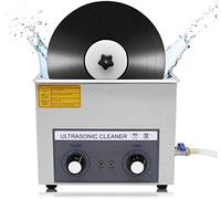 Limpiador ultrasónico para Discos de Vinilo de 7" y 12", 200 W, con calefacción y Capacidad de 6 L. Temporizador de 0 a 30 Minutos. Limpieza rotativa automática sin dañar la Superficie.