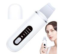 Limpiador ultrasónico para la piel, herramienta de limpieza de poros faciales, espátula eléctrica para cuero cabelludo con vibración de limpieza profunda, instrumento de belleza de acero inoxidable