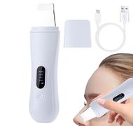 Limpiador ultrasónico para la piel, raspador facial eléctrico, 4 modos, impermeable, recargable, para niñas y mujeres, verano, vacaciones, diario, de noche, festival, verano, vacaciones, casa