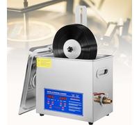Limpiador ultrasónico para vinilos de 7 a 12 Pulgadas (8 Discos) - Limpiador de Discos LP elevable con Rejilla de Secado | Comercial para joyería y Relojes - Lavador de Discos de 40 kHz y 18