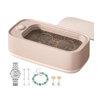 Limpiador ultrasónico portátil, potencia de 45 kHz, soporte de goma, arandela multiusos, silencioso, herramienta de limpieza de gafas para joyas, brillo, anillo, mantenimiento de lentes, uso de