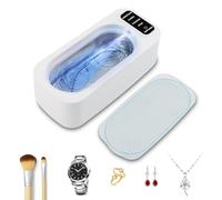 Limpiador Ultrasónico Profesional 47kHz con Luz UV, Limpiador de Gafas con Pantalla LED y 4 Modos de Tiempo, Limpiador Ultrasonidos de 350ml para Joyas, Anillos, Relojes, Dentaduras y Retenedores