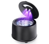 Limpiador Ultrasonidos 45kHz, 200ml, 4 Modos, Lampara UV, 25W Máquina Limpiadora de Dentaduras Postizas Para Alineadores, Postizas, Alineadores, Retenedores, Aparatos de Ortodoncia (Negro)