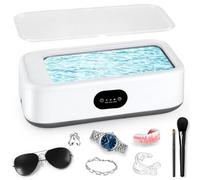 Limpiador Ultrasonidos 49000Hz, Limpiador de Gafas 640ML, Dentaduras Ultrasonidos con 3 Modos de Limpieza Temporizador, para Gafas Joyas Relojes Dentaduras Razots