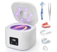 Limpiador Ultrasonidos Dental, 3 Modos, 49000Hz, Capacidad De 11,5OZ, Para Dentaduras Postizas, Correctores, Fundas Dentales, Joyas, Cabezas De Cepillo De Dientes Dispositivo de Limpieza Ultrasónica