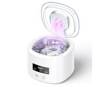 Limpiador Ultrasonidos Dental 50000Hz, Retainer Cleaner con 4 UV-Blanco